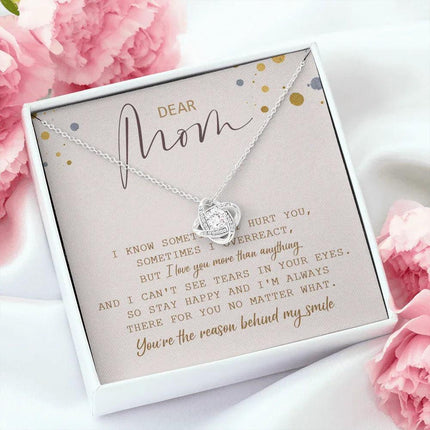 Dear Mom You're The Reason Behind My Smile Necklace SO21T - Charming Present