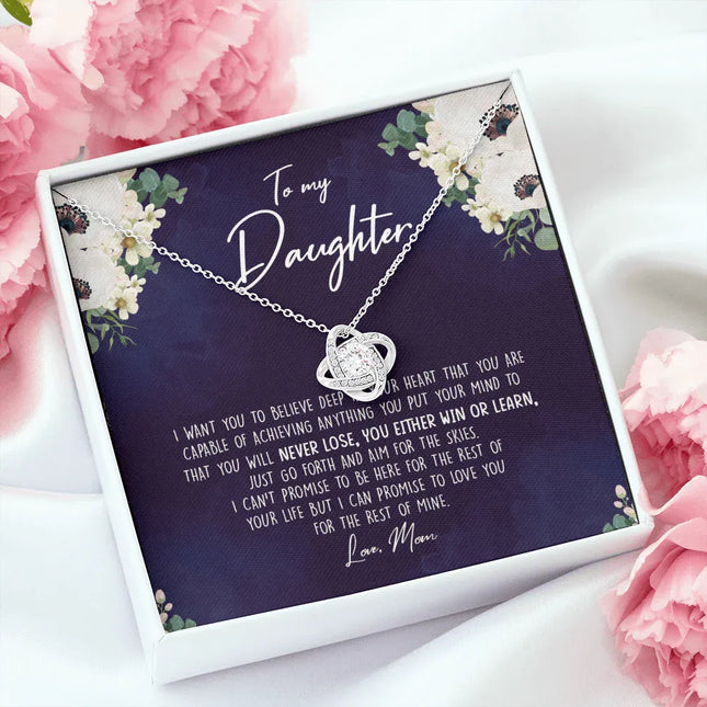 To My Daughter - You Either Win Or Learn -Necklace SO68 - Charming Present