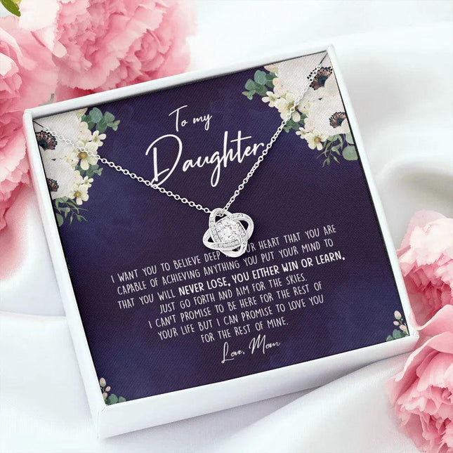 To My Daughter - You Either Win Or Learn -Necklace SO68 - Charming Present