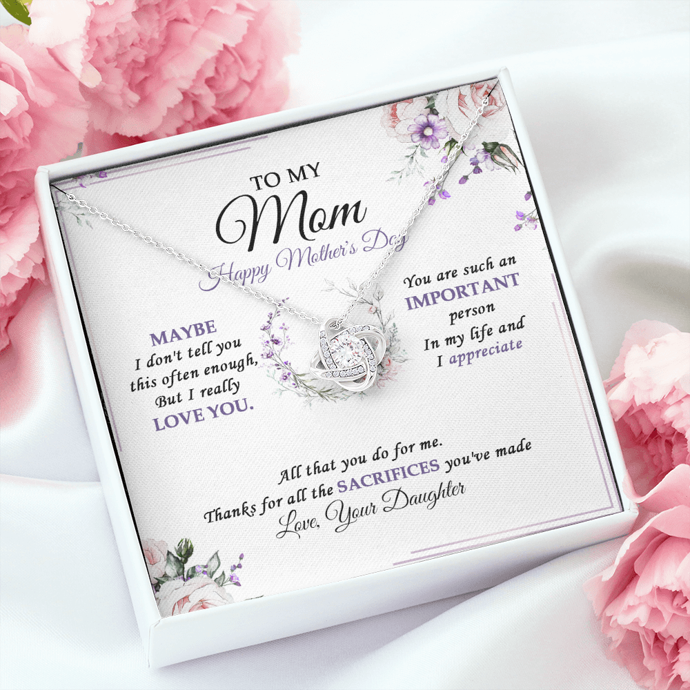 To My Mom - Happy Mother's Day And I Really Love You - Necklace SO38VV2