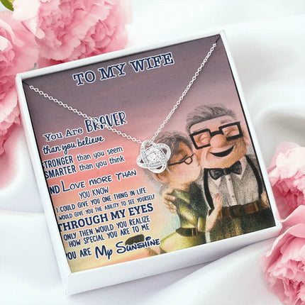 To My Wife You Are My Sunshine Necklace SO07v1 - Charming Present