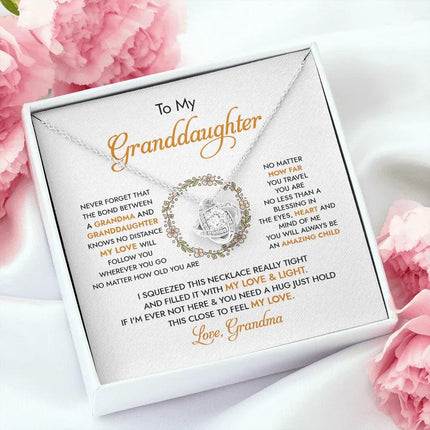 To My Granddaughter - Never Forget That The Bond Between A Grandma And Granddaughter - Necklace DR17 - Charming Present