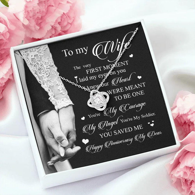 To My Wife I Knew Our Hearts Were Meant To Be One Necklace SO25 - Charming Present