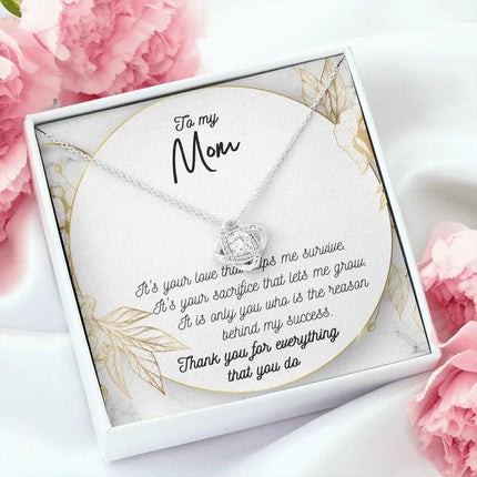 To My Mom Thank You For Everything That You Do Necklace SO45 - Charming Present