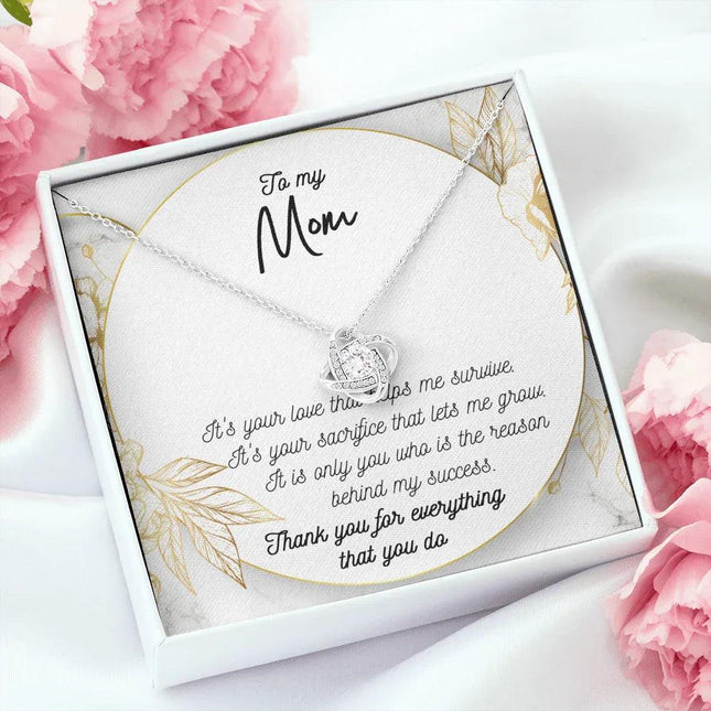 To My Mom Thank You For Everything That You Do Necklace SO45 - Charming Present