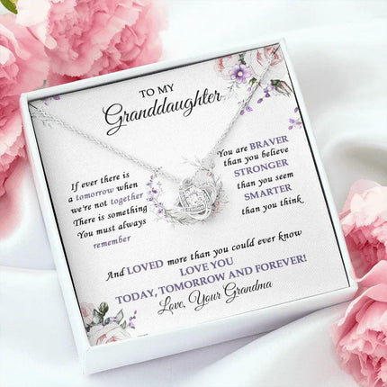 To My Granddaughter Love You Today, Tomorrow And Forever - Necklace SO32V - Charming Present
