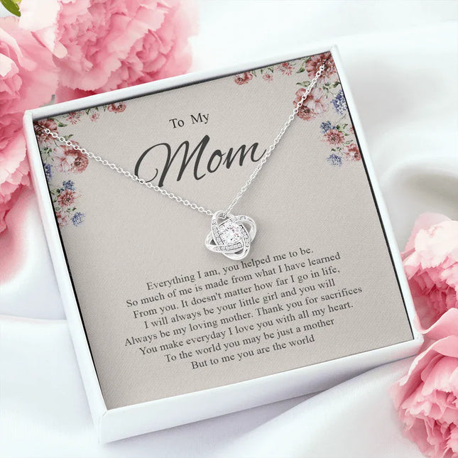 To My Mom You Are The World To Me Necklace SO81 - Charming Present