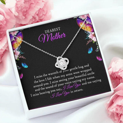 To My Mom In Heaven - I Miss The Warmth Of Your Gentle Hug - Necklace SO90V - Charming Present