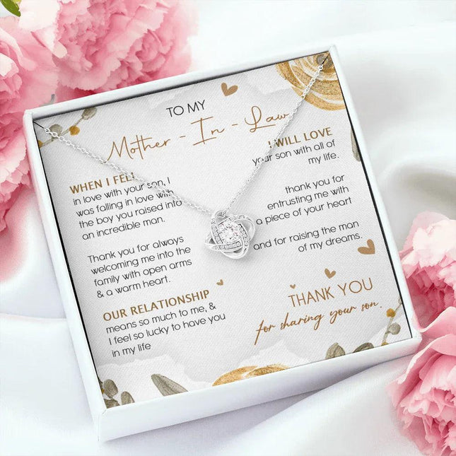 To My Mother In Law Thank You For Sharing Your Son Necklace SO23T - Charming Present
