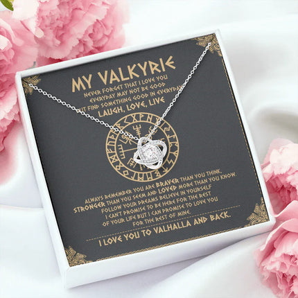 To My Daughter - Never Forget That I Love You To Valhalla - Viking Necklace SO111T - Charming Present