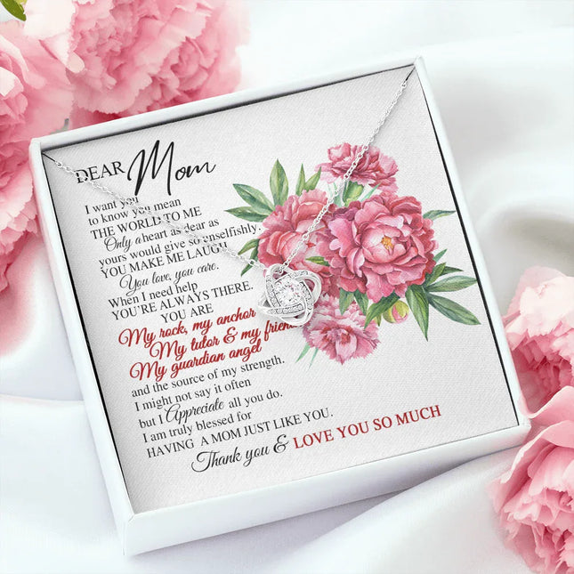 Dear Mom I Truly Blessed For Having A Mom Just Like You Necklace SO63 - Charming Present