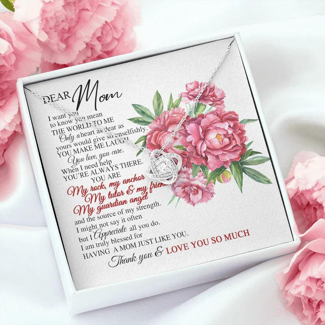 Dear Mom I Truly Blessed For Having A Mom Just Like You Necklace SO63 - Charming Present