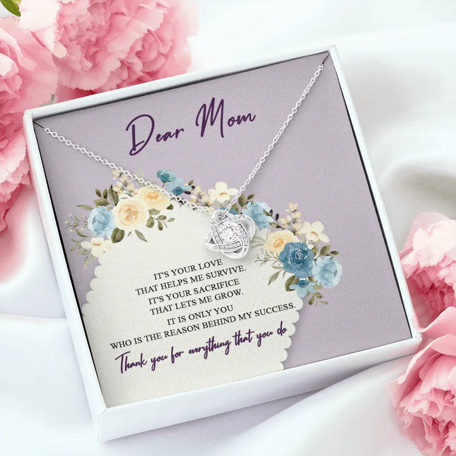 Dear Mom Thank You For Everything That You Do Necklace SO44 - Charming Present
