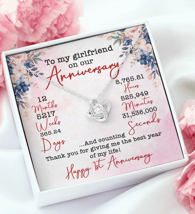 To My Girlfriend On Our Aniversary Necklace SO02v1 - Charming Present
