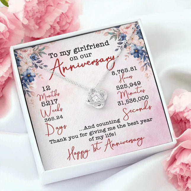 To My Girlfriend On Our Aniversary Necklace SO02v1 - Charming Present