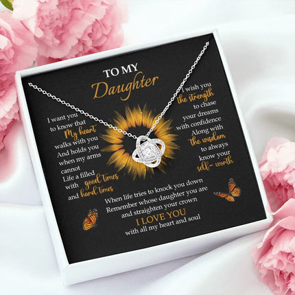 To My Daughter - My Heart Walks With You - Necklace SO65V - Charming Present