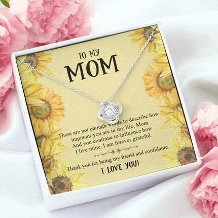 To My Mom Thank You For Being My Friend And Confidante Necklace SO51 - Charming Present