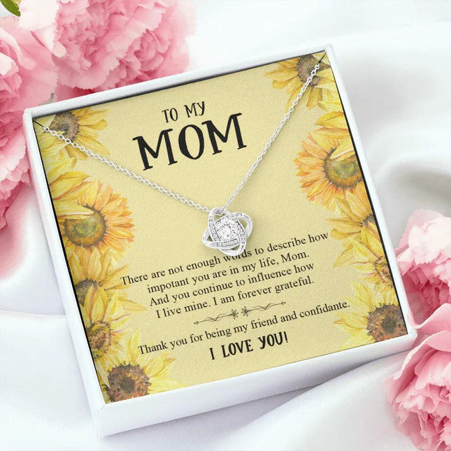 To My Mom Thank You For Being My Friend And Confidante Necklace SO51 - Charming Present
