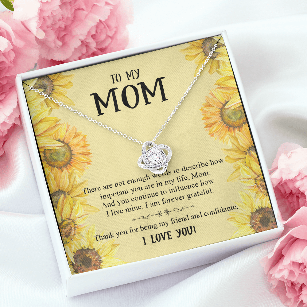 To My Mom Thank You For Being My Friend And Confidante Necklace SO51