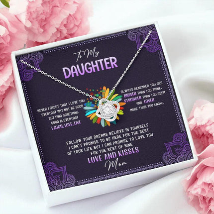 To My Daughter - Never Forget That I Love You - Hippie Necklace SO114T - Charming Present