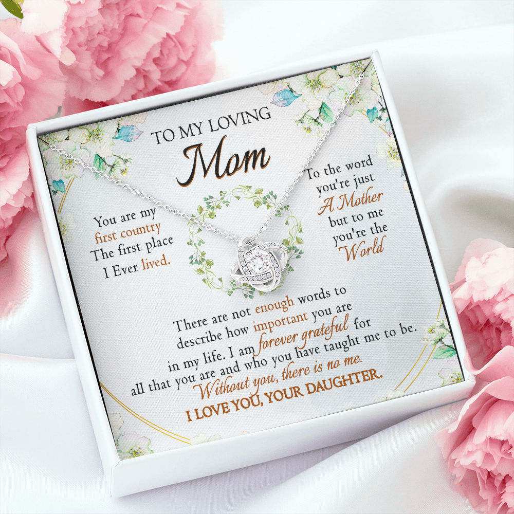 To My Loving Mom - You're The World To Me - Necklace SO52V