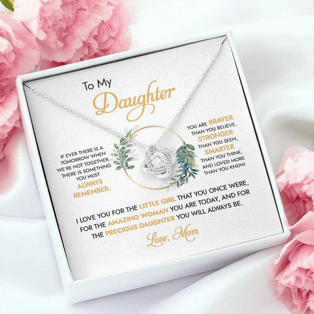 To My Daughter - I Love You For The Little Girl - Necklace DR05 - Charming Present