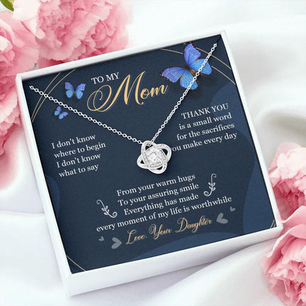 To My Mom - Thank You For All Your Sacrifices - Necklace SO07T - Charming Present
