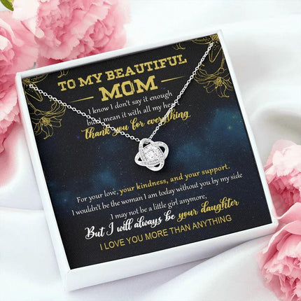 To My Beautiful Mom - I Love You More Than Anything - Necklace SO05V - Charming Present