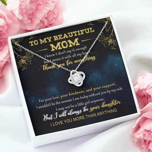 To My Beautiful Mom - I Love You More Than Anything - Necklace SO05V - Charming Present