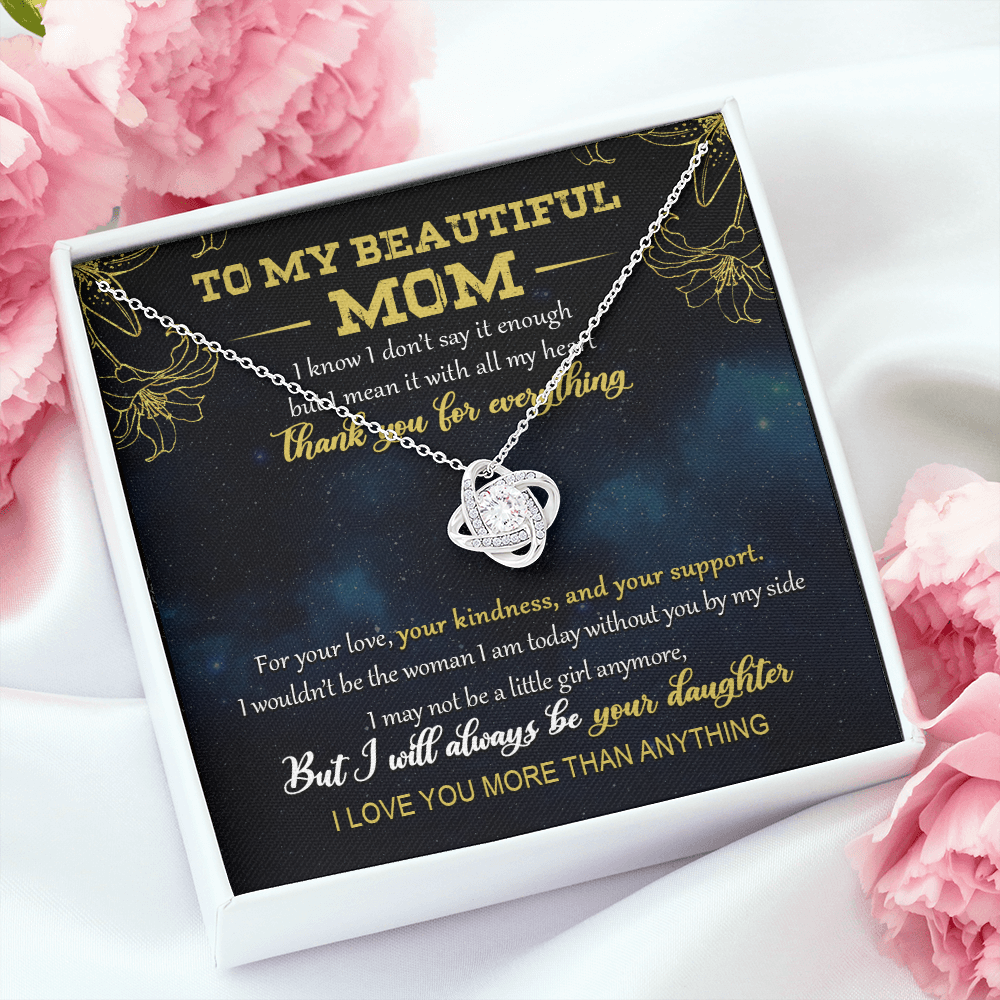 To My Beautiful Mom - I Love You More Than Anything - Necklace SO05V