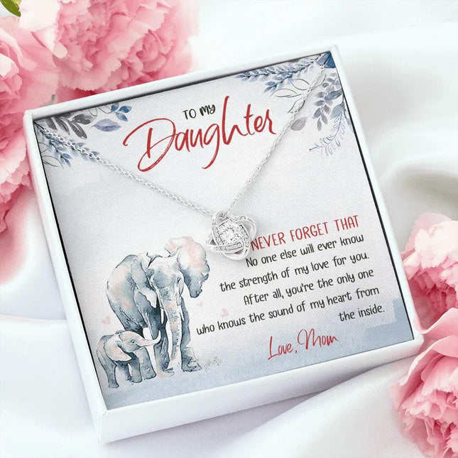 To My Daughter - No One Will Ever Know The Strength Of My Love - Necklace SO24T - Charming Present