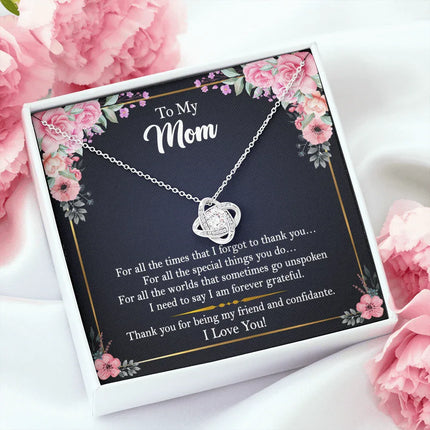 To My Mom - Thank You For Being My Friend and Confidante - Necklace SO105V - Charming Present