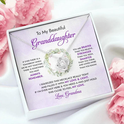 To My Beautiful Granddaughter - My Love And Light - Necklace DR18 - Charming Present