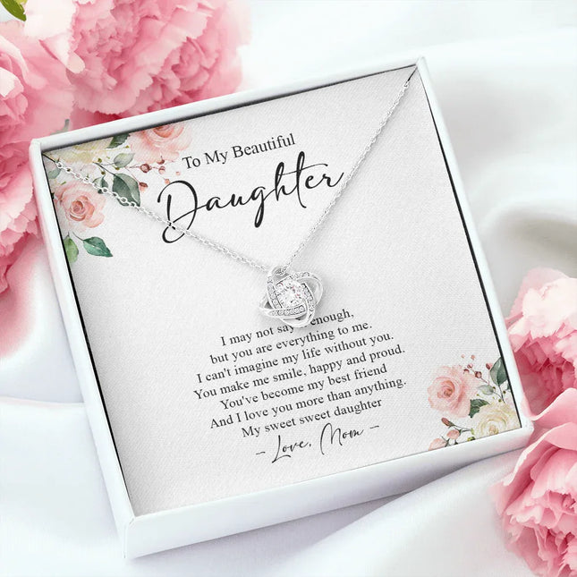 To My Daughter I Love You More Than Anything Necklace SO71 - Charming Present