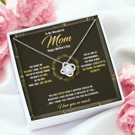 To The Best Mom - Happy Mother's Day The Person I Looked Up To - Necklace SO41Tv2 - Charming Present