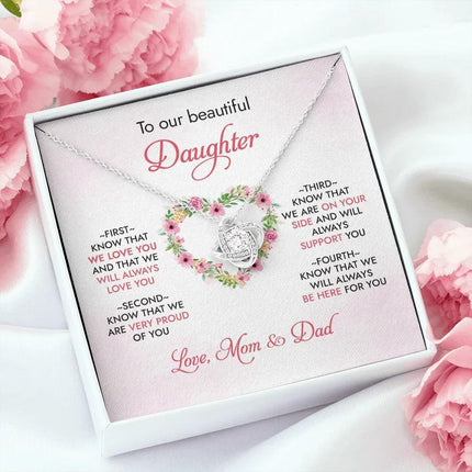 To Our Daughter - We Will Always Love You - Necklace SO95 - Charming Present
