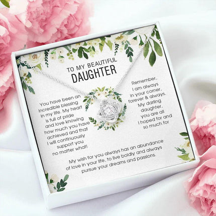 To My Beautiful Daughter - You're An Incredible Blessing - Necklace SO148V - Charming Present