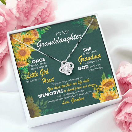 To My Granddaughter - God Sent You Into My Life - Necklace DR12 - Charming Present