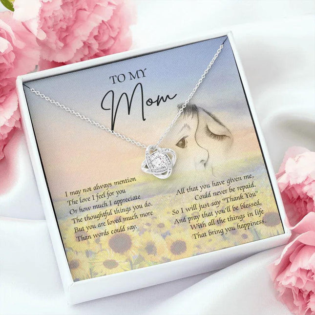 To My Mom I Will Just Say Thank You Necklace SO42 - Charming Present
