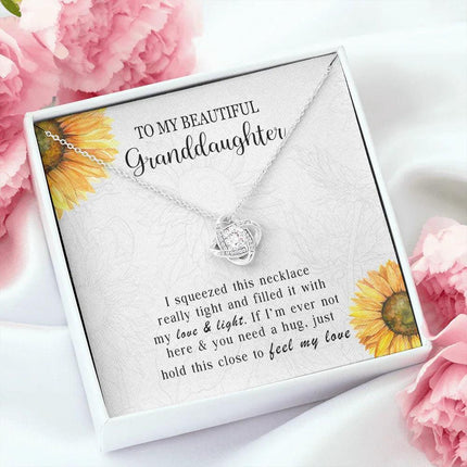 To My Granddaughter - Feel My Love - Necklace DR10 - Charming Present