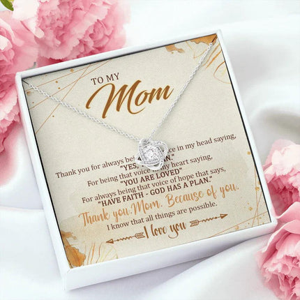 To My Mom Because Of You,I Know That All Things Are Possible - Necklace SO12T - Charming Present