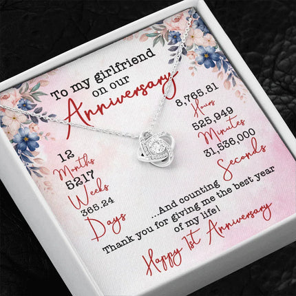 To My Girlfriend On Our Aniversary Necklace SO02v1 - Charming Present