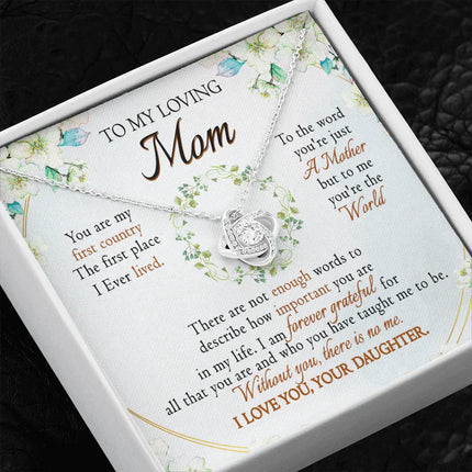 To My Loving Mom - You're The World To Me - Necklace SO52V - Charming Present