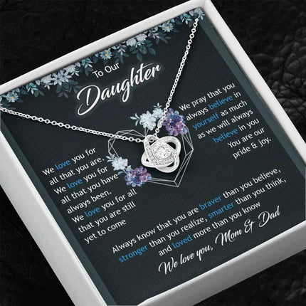 To Our Daughter We Love You Mom & Dad - Necklace SO47T - Charming Present