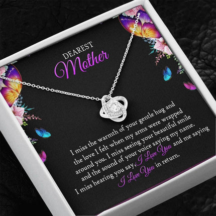 To My Mom In Heaven - I Miss The Warmth Of Your Gentle Hug - Necklace SO90V - Charming Present