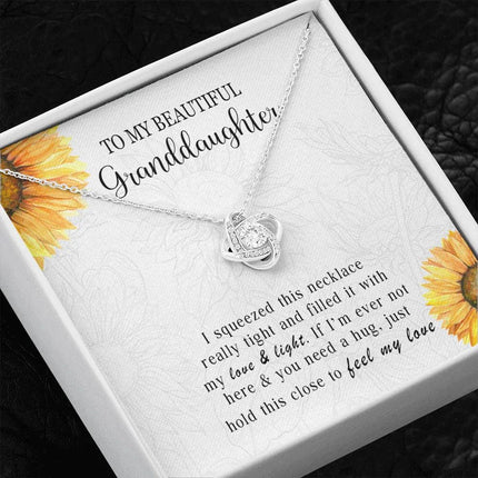To My Granddaughter - Feel My Love - Necklace DR10 - Charming Present