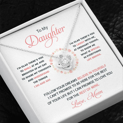 To My Daughter - I'm Glad There's You - Necklace DR07 - Charming Present