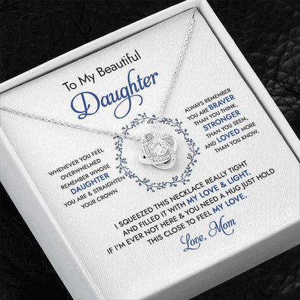 To My Beautiful Daughter - Always Remember - Necklace SO67 - Charming Present