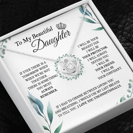 To My Daughter - I Love You Unconditionally - Necklace SO142V - Charming Present