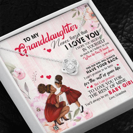 To My Granddaughter - You Will Always Be My Baby Girl - Necklace DR09 - Charming Present